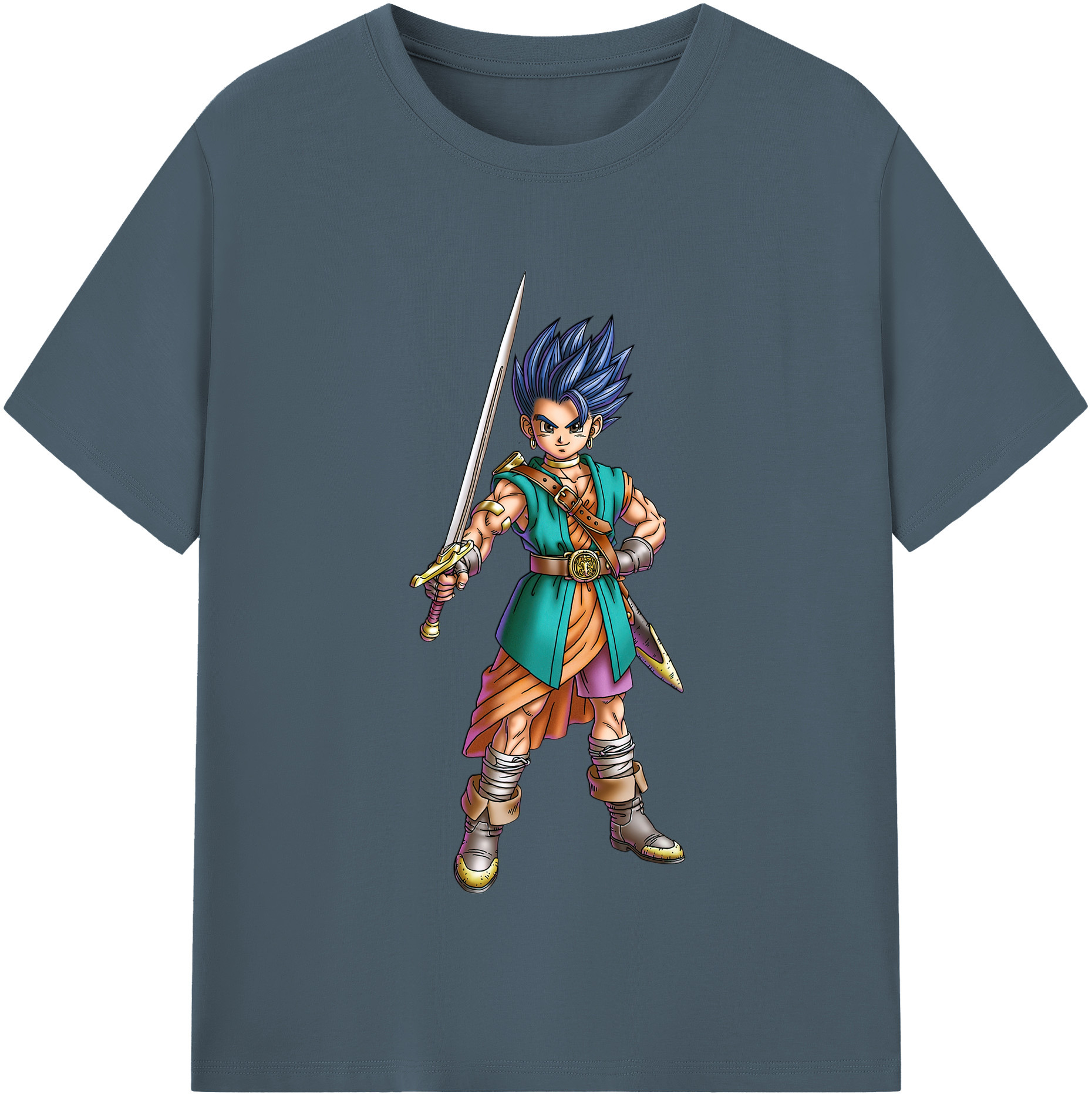 （画像用） ドラゴンクエスト Doragon Kuesuto Dragon Quest 綿100％半袖Tシャツ（フロントプリント）